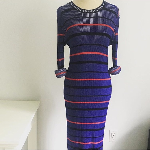 St. John Collection Dresses & Skirts - St. John Striped Knit Dress Sz S Fits like M